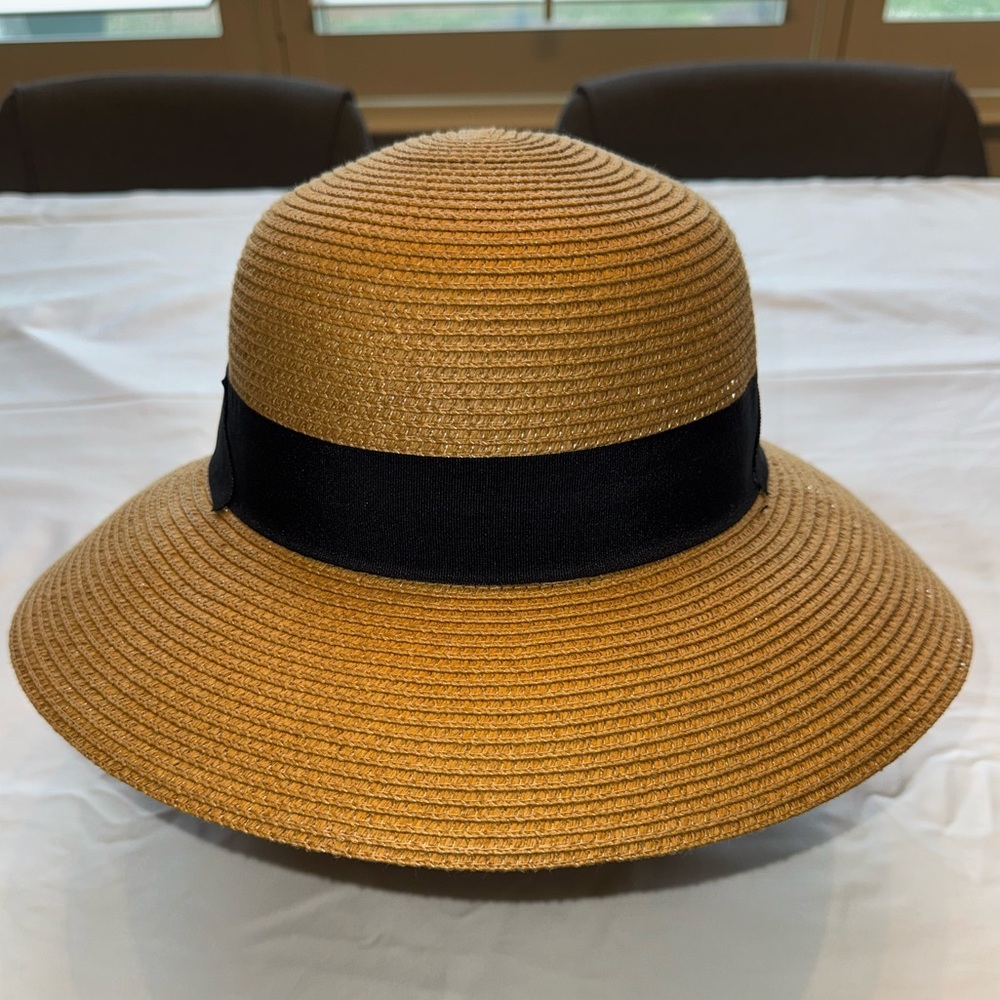 Furtalk Tan Sun Hat with Black Band